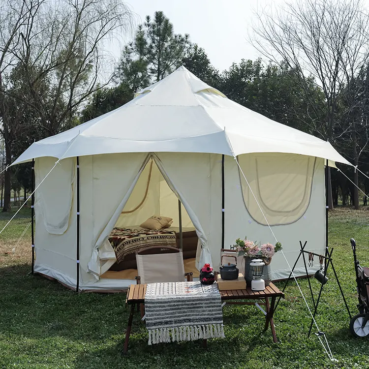 Tente de yourte indienne en tissu oxford pour le camping