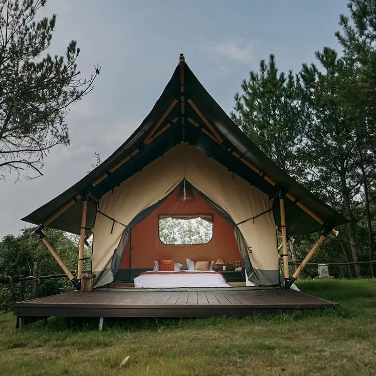 Tente d'hôtel nomade de luxe à vent